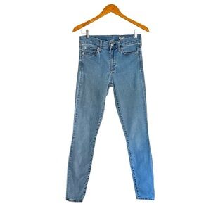 GAP Skinny Jeans 1969 Size 27 Medium Light Indigo Denim 9” High Rise